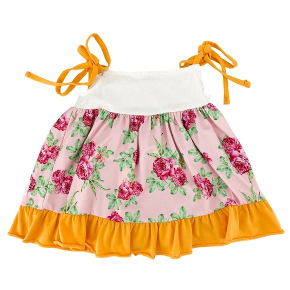 HONEYDEW Pink Yellow Floral Top and Ruffle Pants Set - Picture 4 of 12